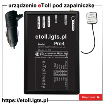 Polish eToll OBU ZSL GPS device for self-assembly in the cigarette lighter socket